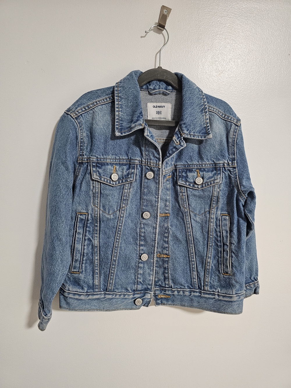 🧸2/20$ Old Navy Classic Denim Jacket Girls Size Small (6-7 Years)